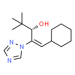alpha-tert-butyl-[S-(E)]-beta-(cyclohexylmethylene)-1H-1,2,4-triazol-1-ethanol structure