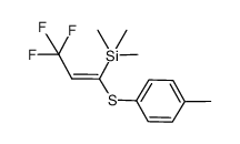 (E)-(3,3,3-trifluoro-1-(p-tolylthio)prop-1-enyl)trimethylsilane Structure