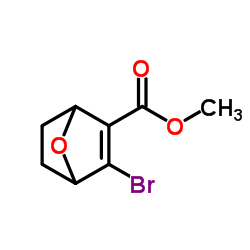 Methyl 3-bromo-7-oxabicyclo[2.2.1]hept-2-ene-2-carboxylate结构式