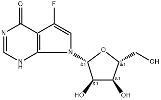 7-((2R,3R,4S,5R)-3,4-dihydroxy-5-(hydroxymethyl)tetrahydrofuran-2-yl)-5-fluoro-1,7-dihydro-4H-pyrrolo[2,3-d]pyrimidin-4-one Structure