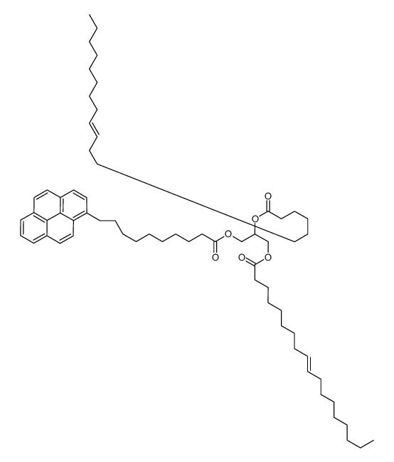 [2-[(Z)-octadec-9-enoyl]oxy-3-(10-pyren-1-yldecanoyloxy)propyl] (Z)-octadec-9-enoate结构式