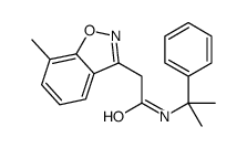 2-(7-methyl-1,2-benzoxazol-3-yl)-N-(2-phenylpropan-2-yl)acetamide Structure