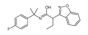 2-(1,2-benzoxazol-3-yl)-N-[2-(4-fluorophenyl)propan-2-yl]butanamide结构式