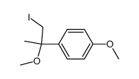 1-(1-iodo-2-methoxypropan-2-yl)-4-methoxybenzene结构式