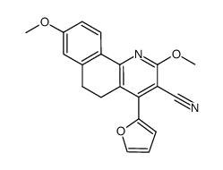 4-(2-furyl)-2,8-dimethoxy-5,6-dihydrobenzo[h]quinoline-3-carbonitrile结构式