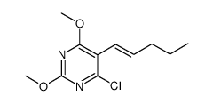 4-chloro-2,6-dimethoxy-5-[(1E)-pent-1-en-1-yl]pyrimidine结构式
