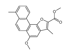 5-methoxy-3,8-dimethyl-phenanthro[4,3-b]furan-2-carboxylic acid methyl ester Structure
