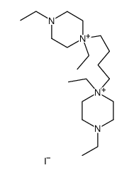 1,4-Bis-(4-ethylpiperazino)-butan-bis-iodethylat-(1,1')结构式
