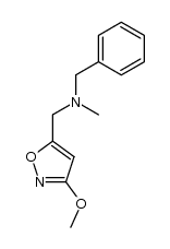 3-methoxy-5-(N-methyl-N-benzylaminoethyl)isoxazole结构式