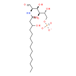 2-deoxy-2-(3-hydroxytetradecanoyl)aminoglucose 6-phosphate结构式
