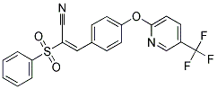 2-(PHENYLSULFONYL)-3-(4-(5-(TRIFLUOROMETHYL)(2-PYRIDYLOXY))PHENYL)PROP-2-ENENITRILE结构式
