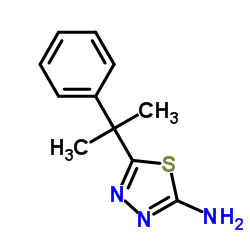 5-(2-Phenyl-2-propanyl)-1,3,4-thiadiazol-2-amine结构式