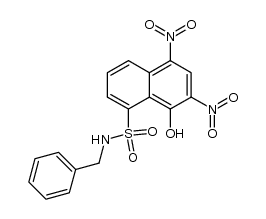 N-benzyl-8-hydroxy-5,7-dinitronaphthalene-1-sulfonamide结构式