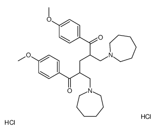 2,4-bis(azepan-1-ylmethyl)-1,5-bis(4-methoxyphenyl)pentane-1,5-dione,dihydrochloride结构式