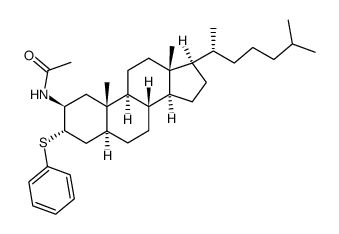 2β-acetamido-3α-phenylthio-5α-cholestane Structure