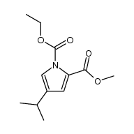 4-isopropyl-pyrrole-1,2-dicarboxylic acid-1-ethyl ester-2-methyl ester Structure