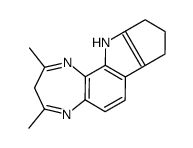 2,4-Dimethyl-8,9-cyclopentene-3H-(1,4)diazepine(2,3-g)indole structure