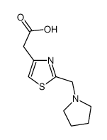 (2-Pyrrolidin-1-ylmethyl-thiazol-4-yl)-acetic acid Structure