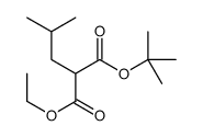 3-O-tert-butyl 1-O-ethyl 2-(2-methylpropyl)propanedioate Structure
