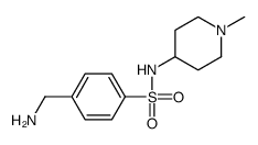 4-(aminomethyl)-N-(1-methylpiperidin-4-yl)benzenesulfonamide结构式