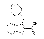 3-Morpholin-4-ylmethyl-benzo[b]thiophene-2-carboxylic acid结构式