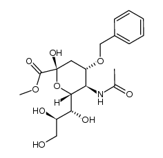 N-acetyl-4-O-benzyl-β-neuraminic acid methyl ester结构式
