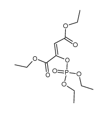 Phosphorsaeure-diethyl-[trans-1,2-diethoxycarbonyl-vinyl-ester]结构式