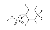 4-chloro-1,2,3,4,5,6-hexafluorocyclohexa-2,5-dien-1-yl methyl sulfate结构式