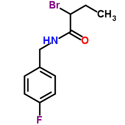 2-Bromo-N-(4-fluorobenzyl)butanamide结构式