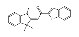1-(benzofuran-2-yl)-2-(1,3,3-trimethylindolin-2-ylidene)ethanone结构式