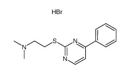 N,N-dimethyl-2-<(4'-phenylpyrimidin-2'-yl)thio>ethylamine dihydrobromide结构式