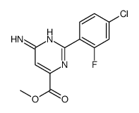 methyl 6-amino-2-(4-chloro-2-fluorophenyl)pyrimidine-4-carboxylate结构式
