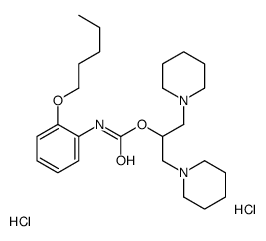 1,3-di(piperidin-1-yl)propan-2-yl N-(2-pentoxyphenyl)carbamate,dihydrochloride结构式
