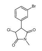 3-(3-bromophenyl)-4-chloro-1-methylpyrrolidine-2,5-dione结构式