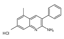 5,7-dimethyl-3-phenylquinolin-2-amine,hydrochloride结构式