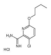 6-butoxy-3-chloropyridine-2-carboximidamide,hydrochloride Structure