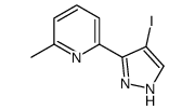 2-(4-iodo-1H-pyrazol-5-yl)-6-methylpyridine结构式