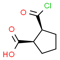 Cyclopentanecarboxylic acid, 2-(chlorocarbonyl)-, cis- (9CI) Structure