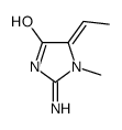 2-amino-5-ethylidene-1-methylimidazol-4-one structure