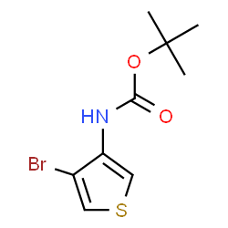 (4-溴噻吩-3-基)氨基甲酸叔丁酯结构式