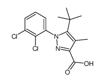 5-tert-butyl-1-(2,3-dichlorophenyl)-4-methylpyrazole-3-carboxylic acid结构式