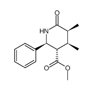 4,5-dimethyl-6-oxo-2-phenyl-piperidine-3-carboxylic acid methyl ester结构式