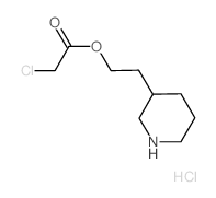 2-(3-Piperidinyl)ethyl 2-chloroacetate hydrochloride结构式