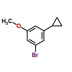 1-Bromo-3-cyclopropyl-5-methoxybenzene Structure