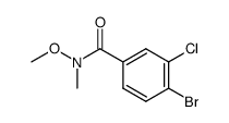 4-bromo-3-chloro-N-methoxy-N-methylbenzamide结构式