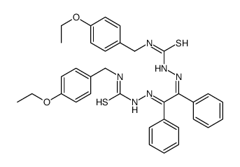 1-[(4-ethoxyphenyl)methyl]-3-[(E)-[(2E)-2-[(4-ethoxyphenyl)methylcarbamothioylhydrazinylidene]-1,2-diphenylethylidene]amino]thiourea Structure