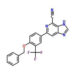 6-[4-(Benzyloxy)-3-(trifluoromethyl)phenyl]-1H-imidazo[4,5-c]pyridine-4-carbonitrile结构式