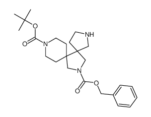 2,9,13-Triaza-dispiro[4.0.5.3]tetradecane-9,13-dicarboxylicacid13-benzylester9-tert-butylester结构式