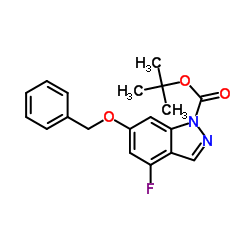 Tert-butyl 6-(benzyloxy)-4-fluoro-1H-indazole-1-carboxylate Structure