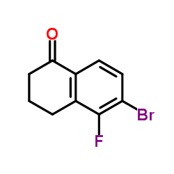 6-Bromo-5-fluoro-3,4-dihydro-1(2H)-naphthalenone结构式